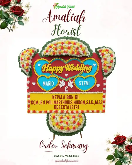 Papan Bunga Pernikahan Kelapa Kampit